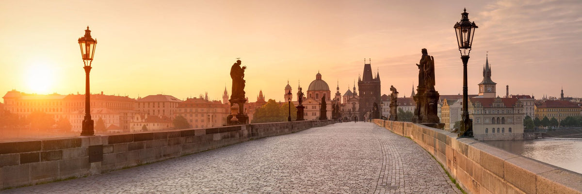 Charles Bridge Sunrise Mural Wallpaper - pure wallpaper artwork