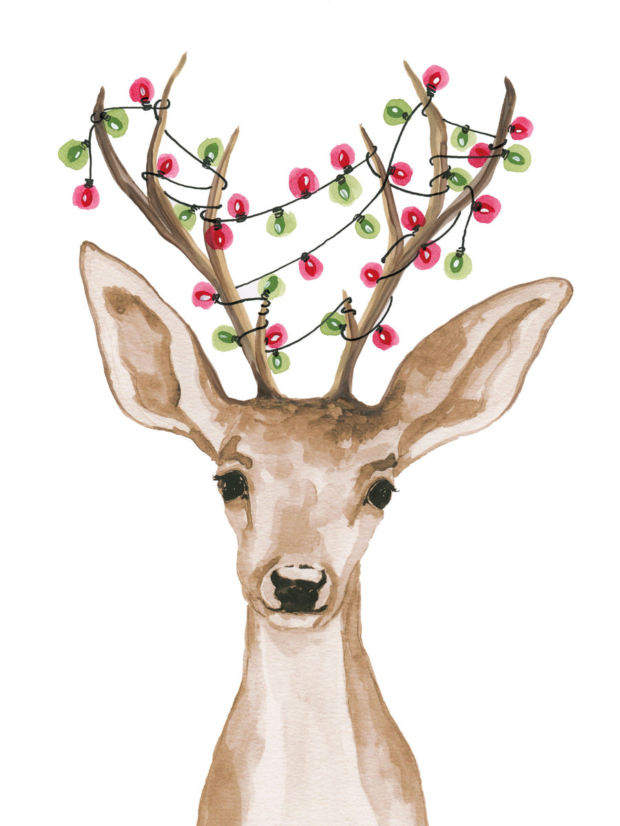 Light Tangled Reindeer Mural Wallpaper