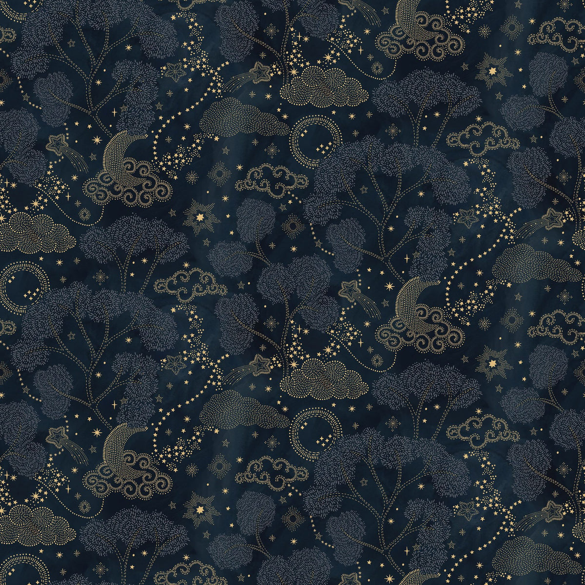 Moonlit Sky Petite, Midnight Mural Wallpaper - pure wallpaper artwork