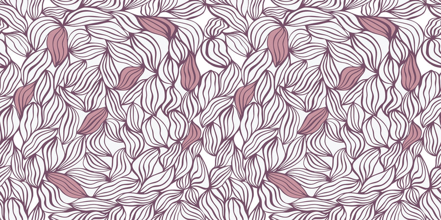 Negative Leaf, Rose Mural Wallpaper