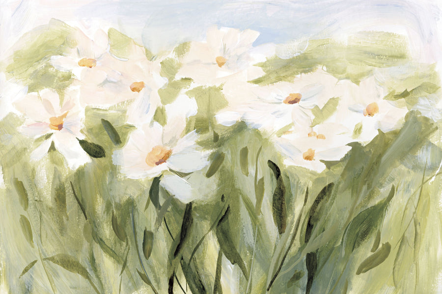Daisy Meadow Mural Wallpaper - Warm Tone