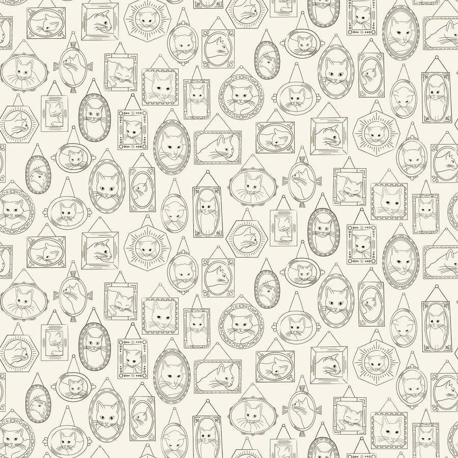 Purrfect Portraits Gallery Wall Mural Wallpaper