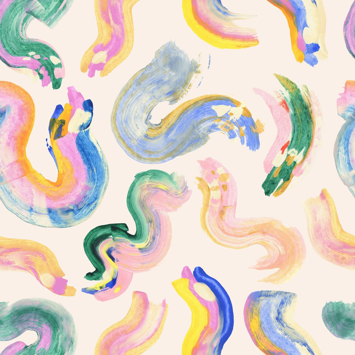 Rainbow Swirls Mural Wallpaper - pure wallpaper artwork