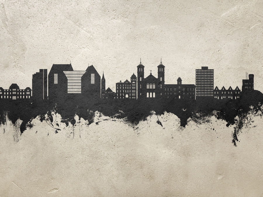 St John's Canada Skyline Concrete Mural Wallpaper