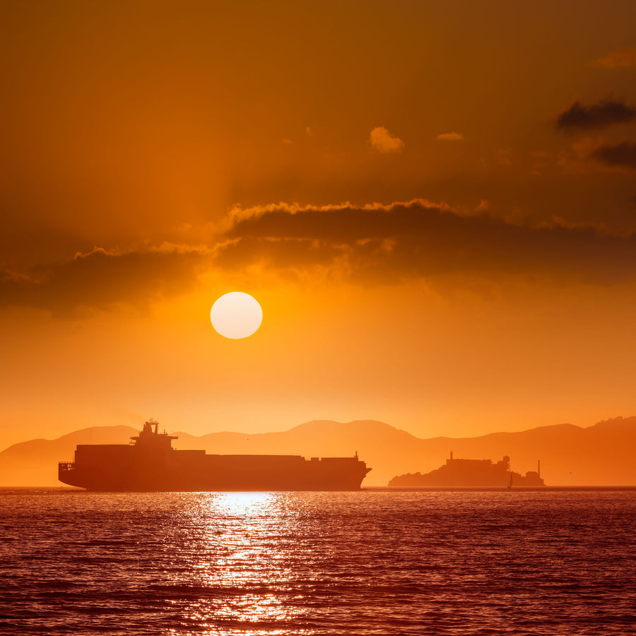 Alcatraz Sunset Mural Wallpaper