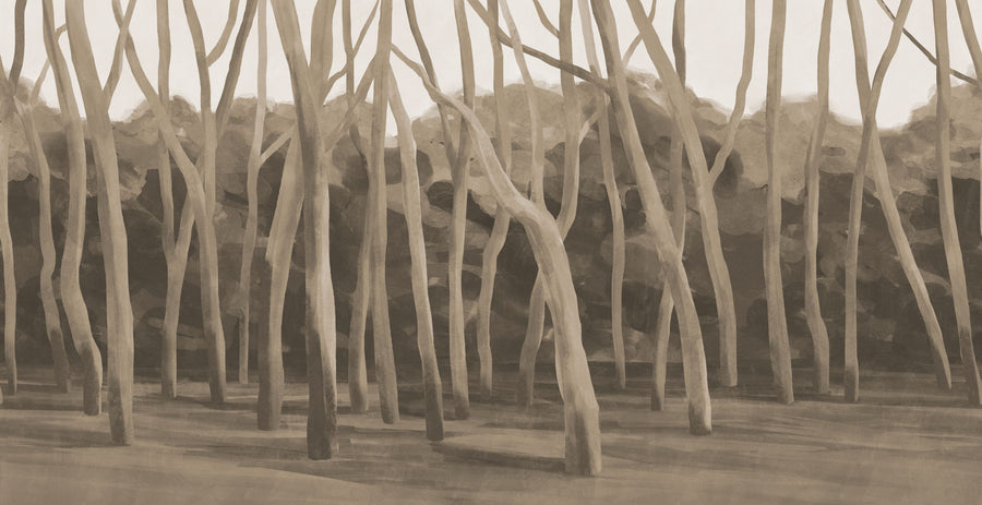 Dune Forest, Mocha Mural Wallpaper