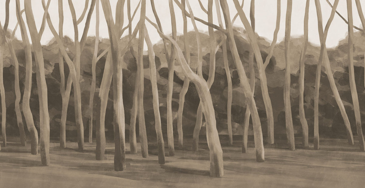 Dune Forest, Mocha Mural Wallpaper - pure wallpaper artwork