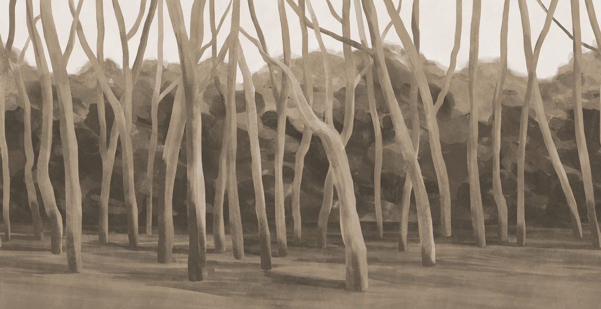Dune Forest, Mocha Mural Wallpaper - pure wallpaper artwork
