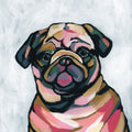 Abstract Pug Mural Wallpaper - pure wallpaper artwork