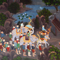 Elephant Procession to the Temple, Thai Painting Mural Wallpaper - pure wallpaper artwork