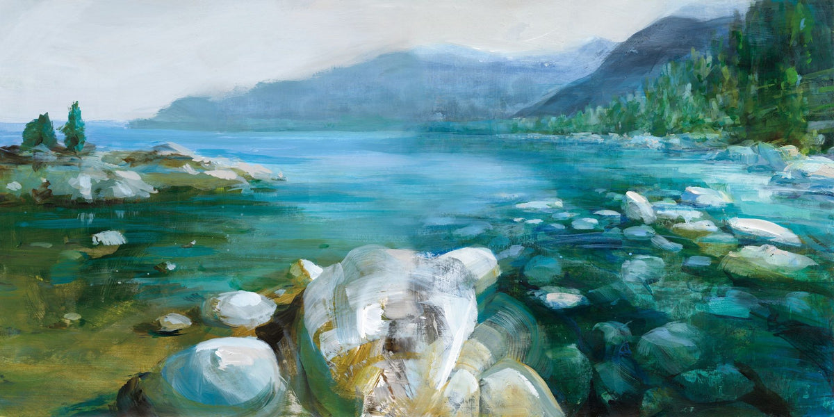 Western Lake Mural Wallpaper - pure wallpaper artwork