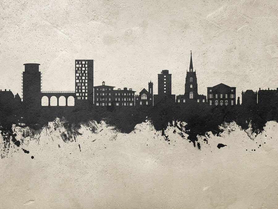 Chelmsford England Skyline Concrete Mural Wallpaper