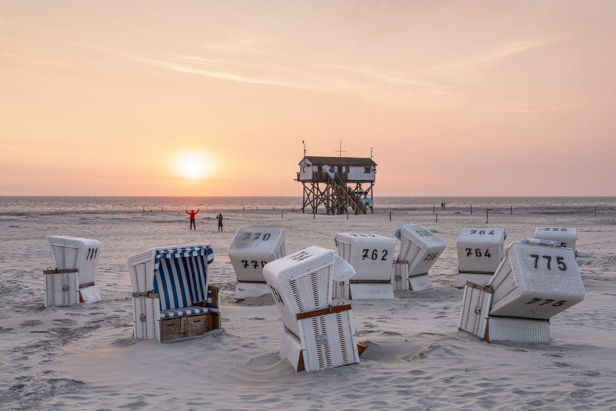 St Peter-Ording Sunrise Mural Wallpaper - pure wallpaper artwork