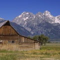 Mountain Homestead Blue Mural Wallpaper - pure wallpaper artwork