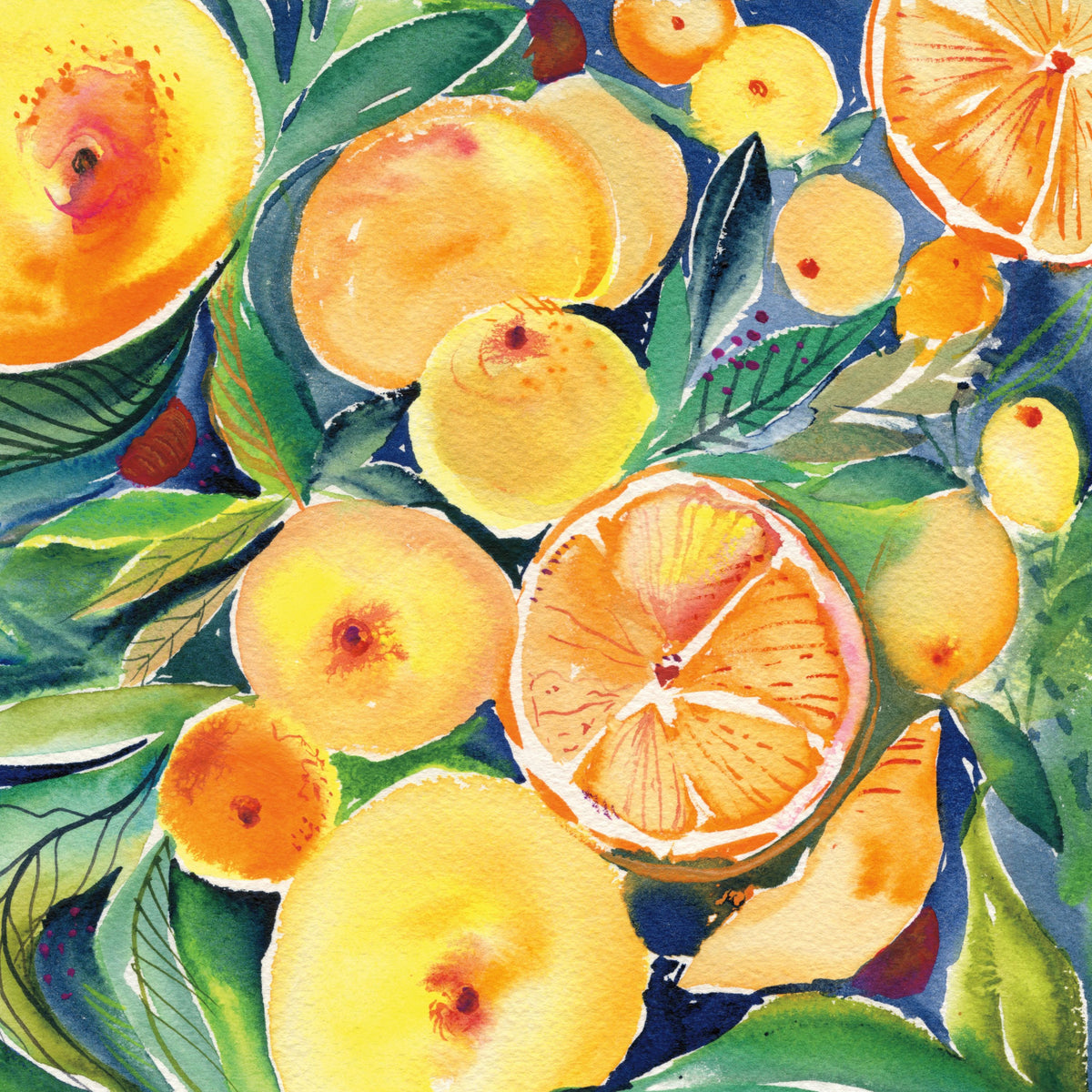 Summery Citrus Mural Wallpaper - pure wallpaper artwork