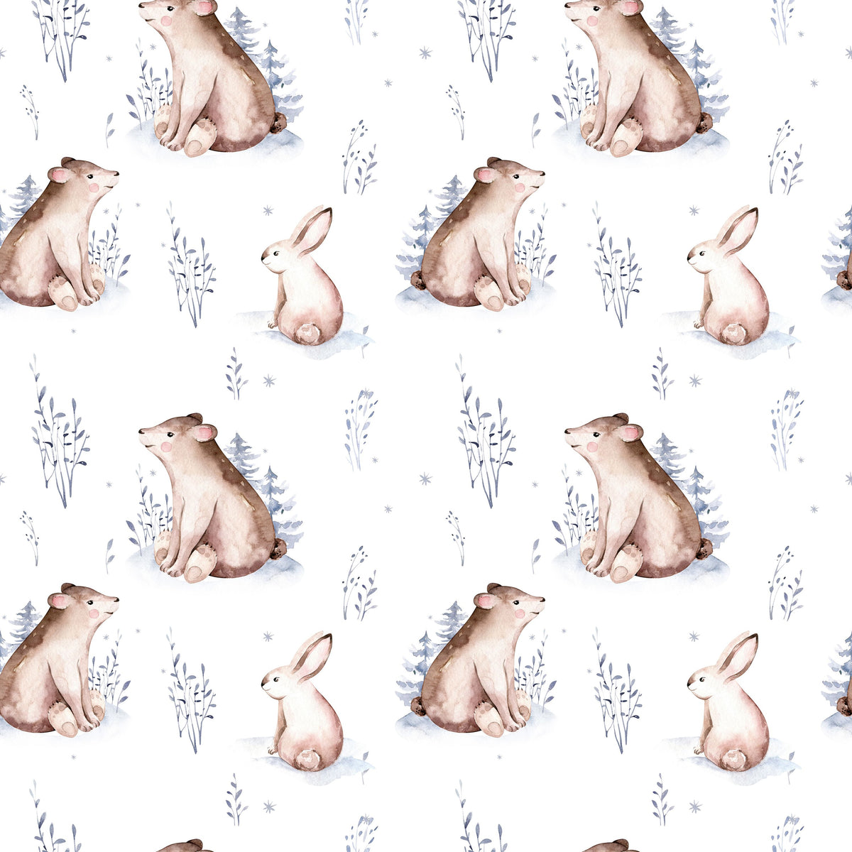 Hi Rabbit Mural Wallpaper - pure wallpaper artwork