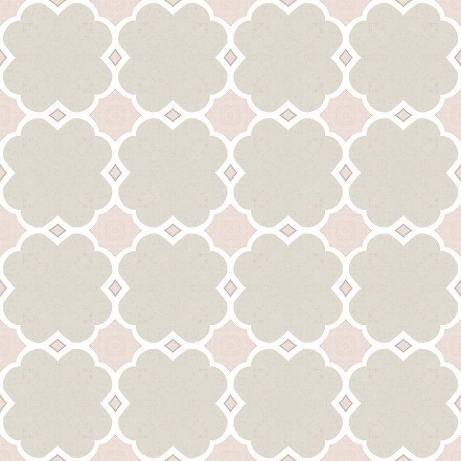 Zelij Flower Squares Mural Wallpaper