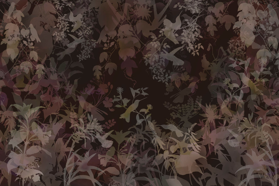 Watermark Birds Mural Wallpaper