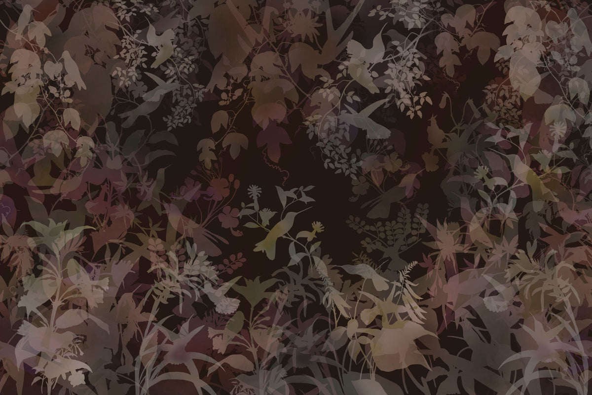 Watermark Birds Mural Wallpaper - pure wallpaper artwork