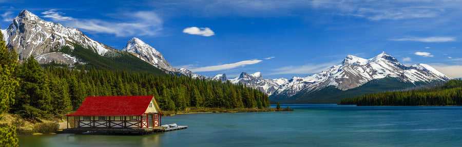 Canadian Boathouse Mural Wallpaper