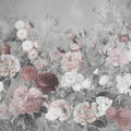 Rose Garden Gray Mural Wallpaper - pure wallpaper artwork