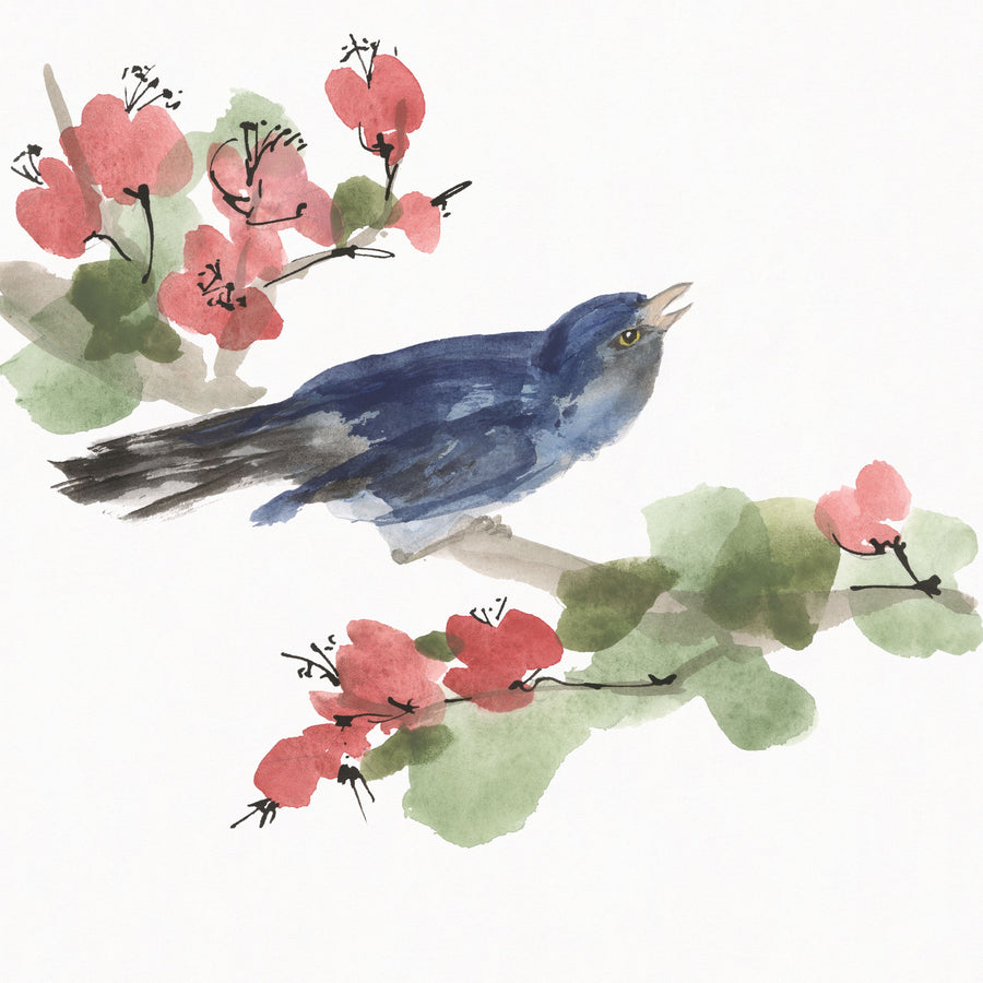 Bird and Blossoms III Mural Wallpaper
