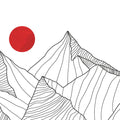 Line Mountain Sun Mural Wallpaper - pure wallpaper artwork
