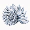 Coastal Imperial Shell Navy Mural Wallpaper - pure wallpaper artwork