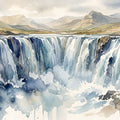 Cascade - Watercolor Landscapes Series Mural Wallpaper - pure wallpaper artwork