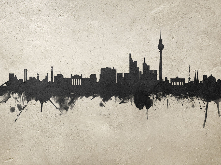 Berlin Skyline Concrete Mural Wallpaper