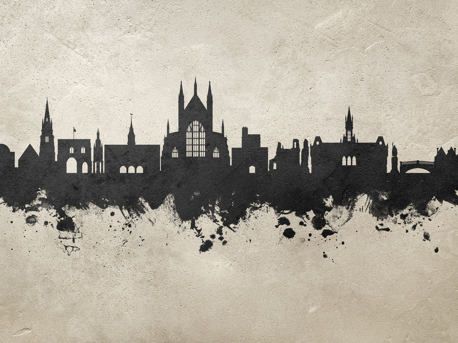 Winchester England Skyline Concrete Mural Wallpaper