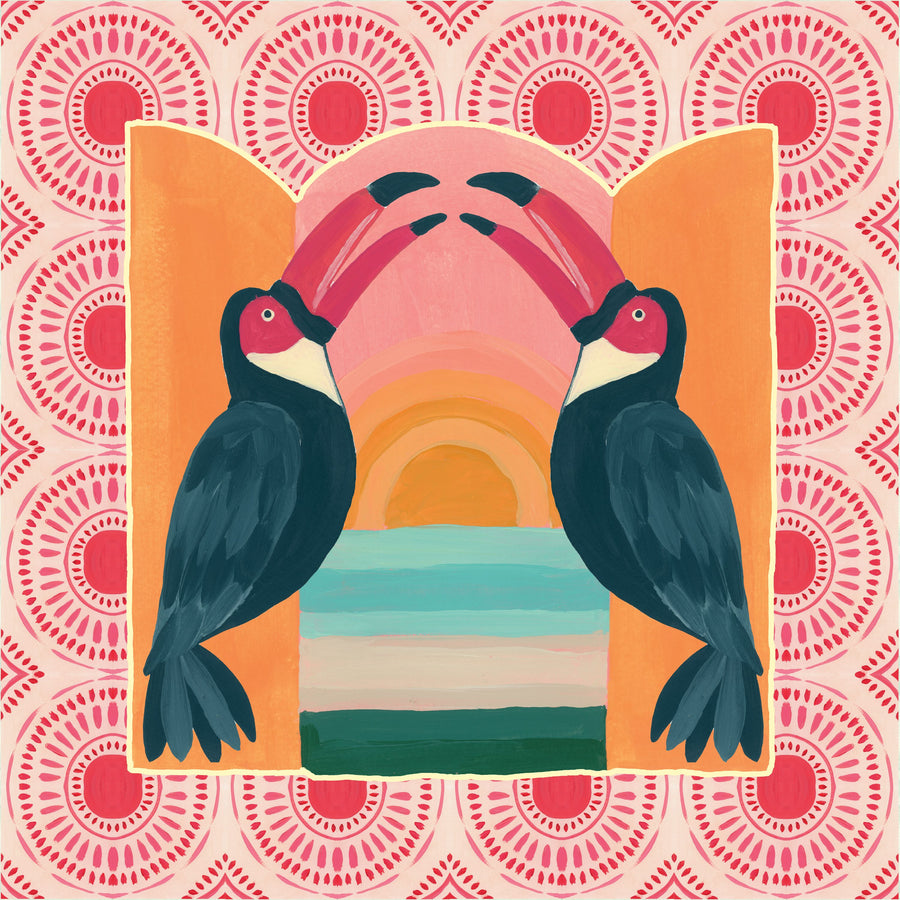 Tropical Birds IV Mural Wallpaper