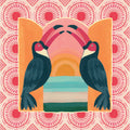 Tropical Birds IV Mural Wallpaper - pure wallpaper artwork