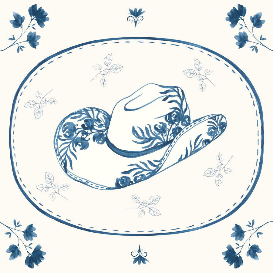 Chinoiserie Cowgirl III Mural Wallpaper