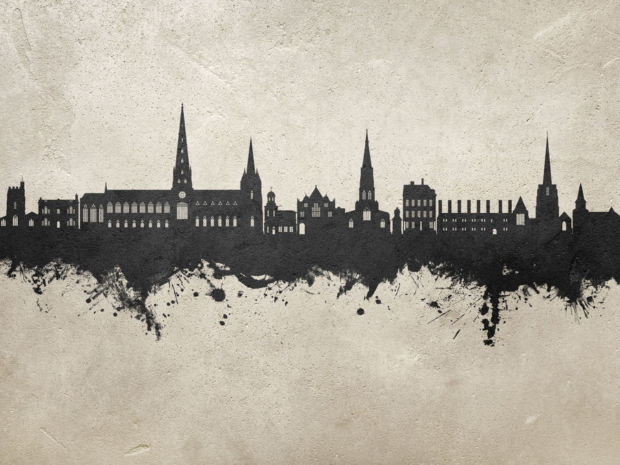 Lichfield England Skyline Concrete Mural Wallpaper