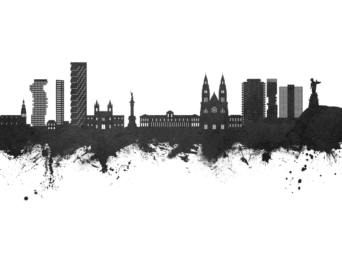 Quito Ecuador Skyline Black & White Mural Wallpaper - pure wallpaper artwork