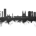 Quito Ecuador Skyline Black & White Mural Wallpaper - pure wallpaper artwork