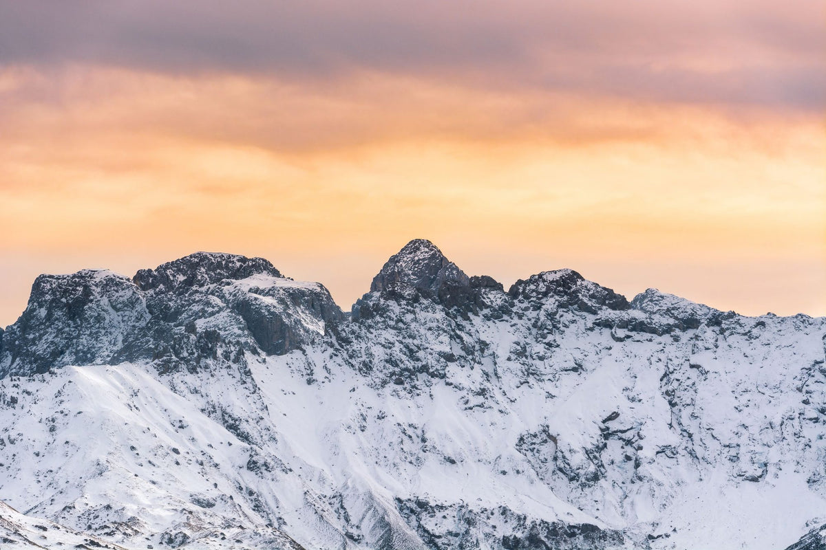 Snowy Mountain Ridge Mural Wallpaper - pure wallpaper artwork