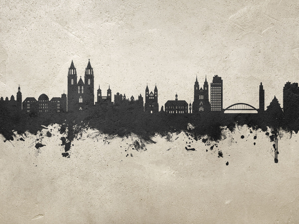 Magdeburg Germany Skyline Concrete Mural Wallpaper - pure wallpaper artwork