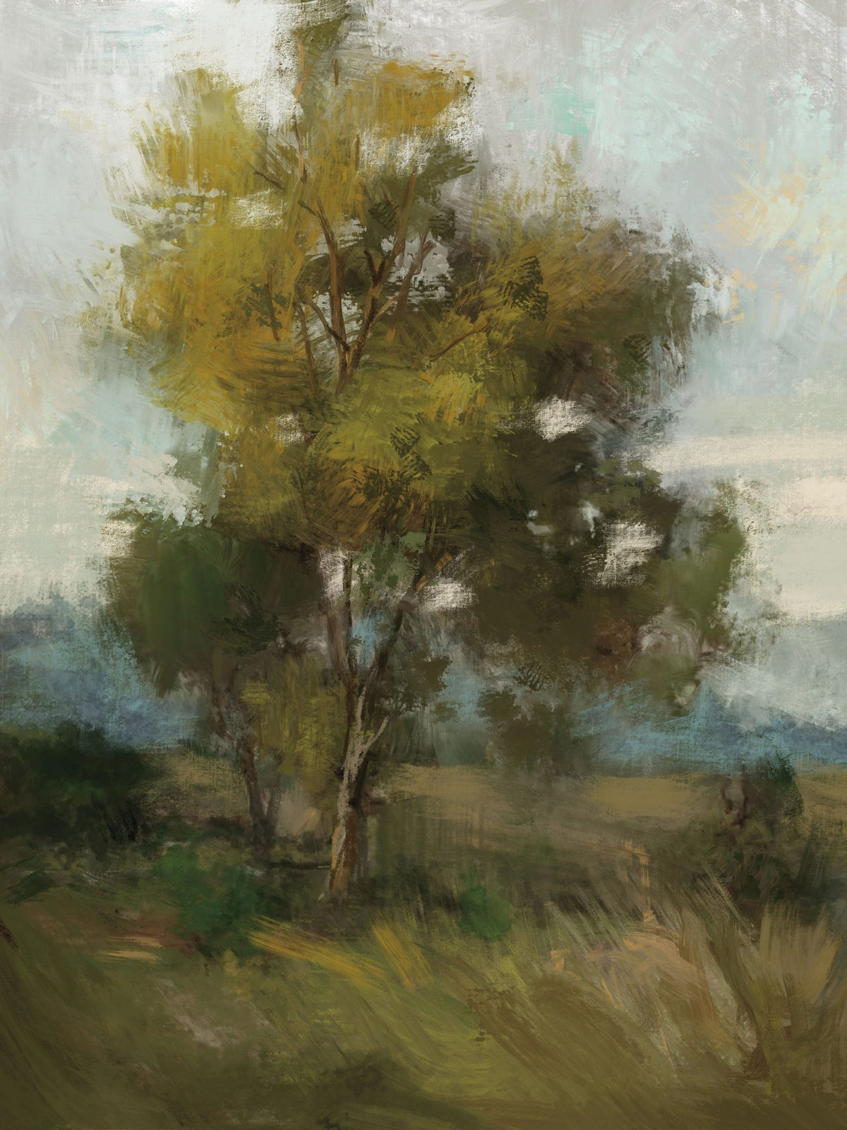 Pair of Trees I Mural Wallpaper - pure wallpaper artwork