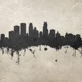 Minneapolis Minnesota Skyline Concrete Mural Wallpaper - pure wallpaper artwork