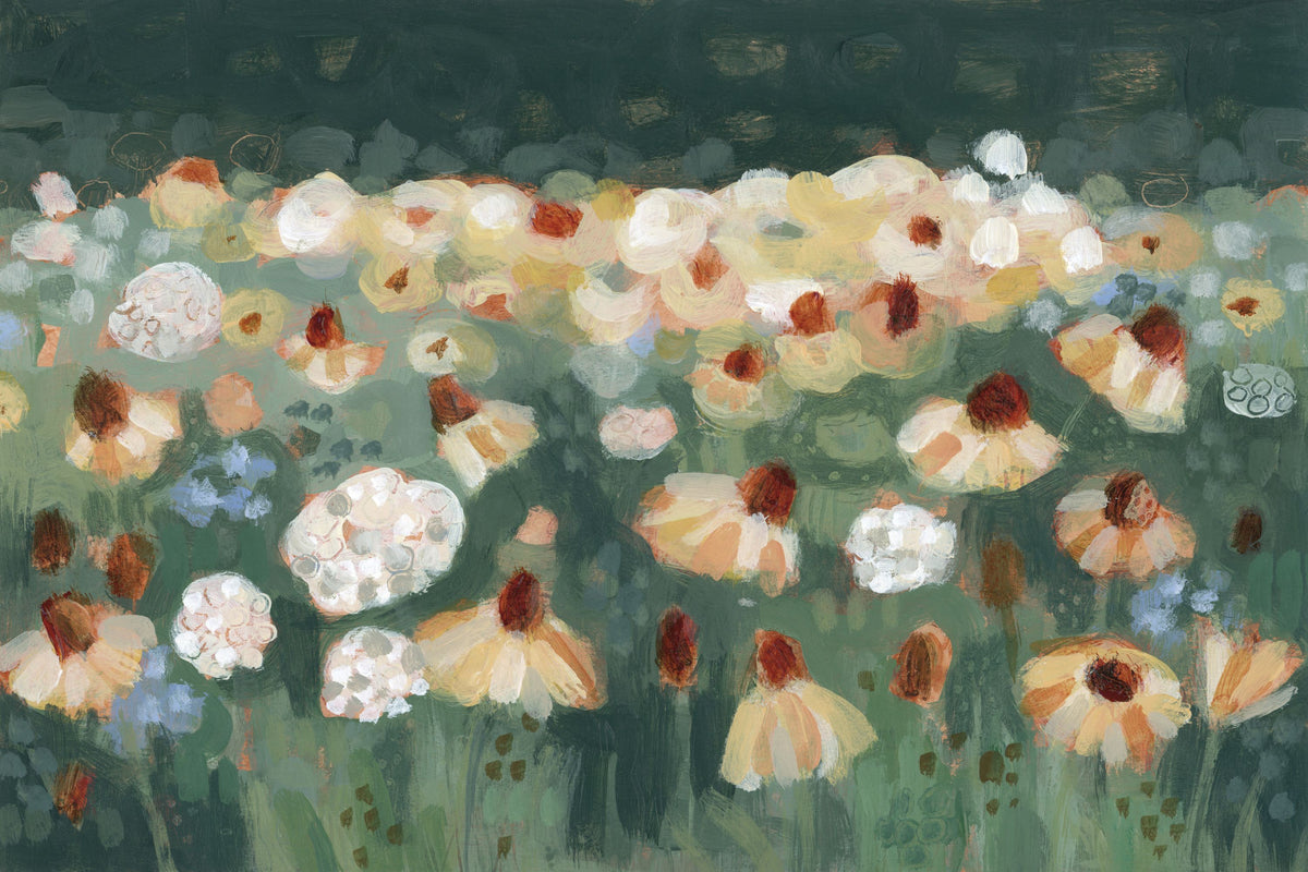 Wildflowers I Mural Wallpaper - Neutral Tone - pure wallpaper artwork