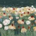 Wildflowers I Mural Wallpaper - Neutral Tone - pure wallpaper artwork