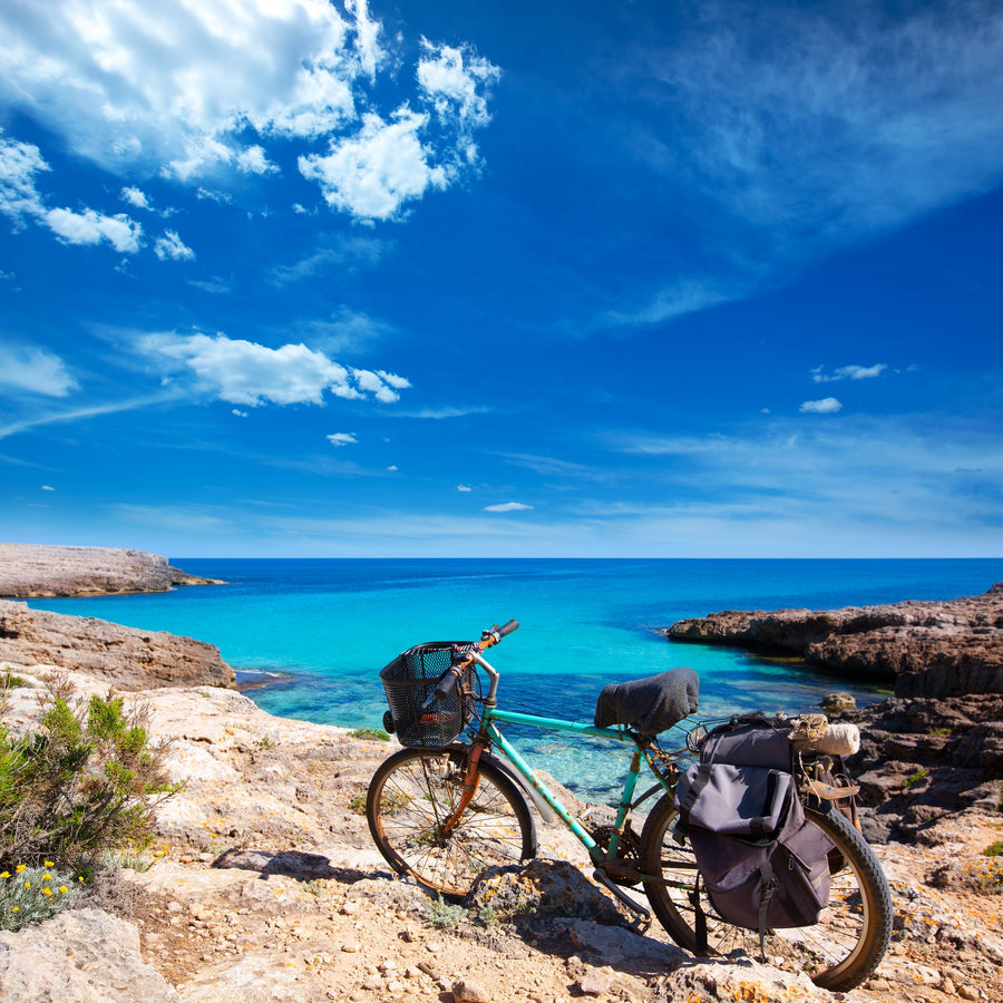 Mediterranean Bike Hike Mural Wallpaper