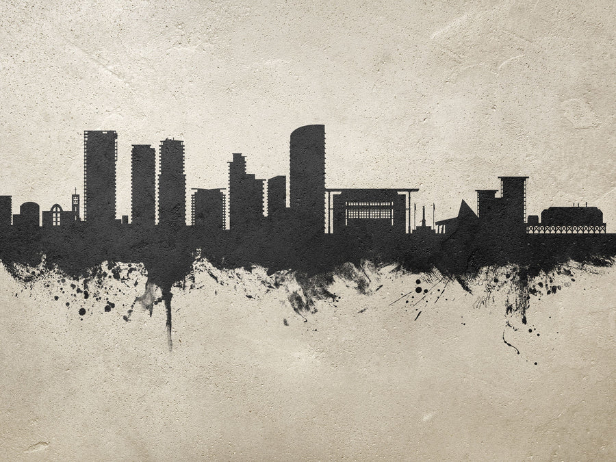 Darwin Australia Skyline Concrete Mural Wallpaper