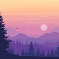 Purple Sky At Night Mural Wallpaper - pure wallpaper artwork