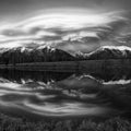 Chinook Clouds BW Mural Wallpaper - pure wallpaper artwork