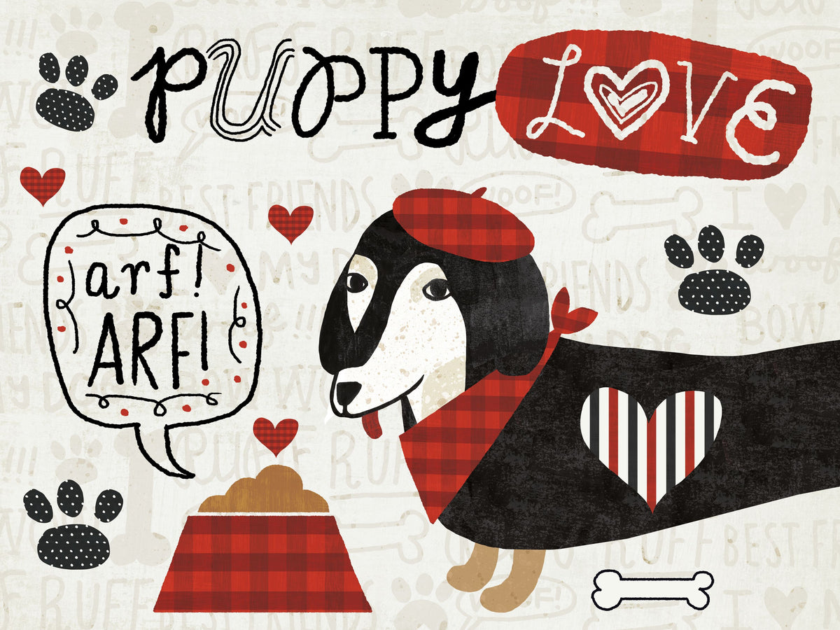 Puppy Love V Mural Wallpaper - pure wallpaper artwork