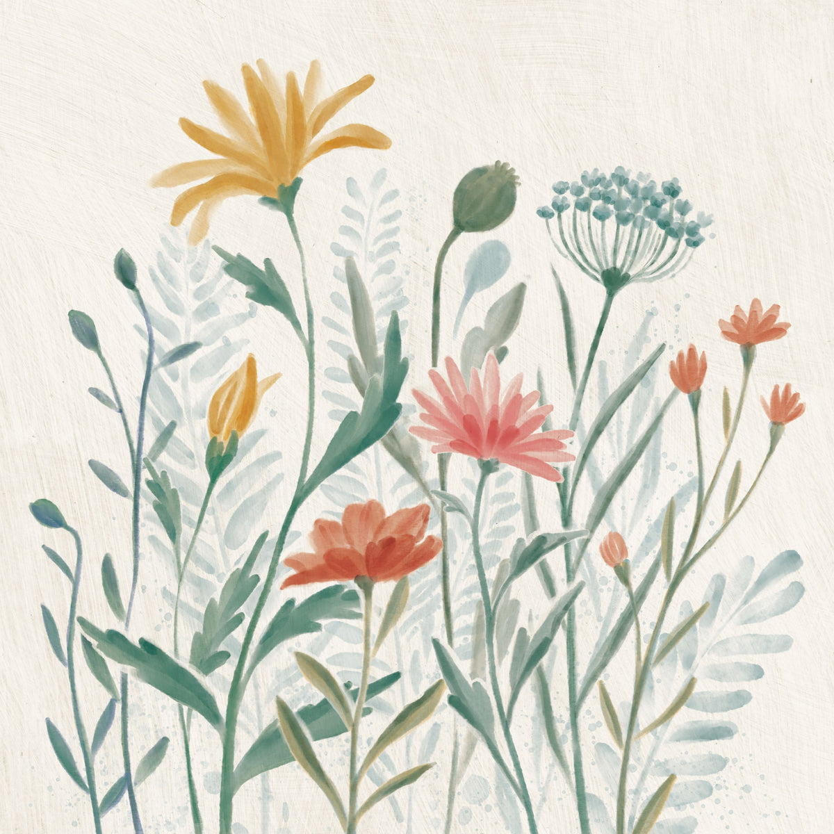 Wildflower Vibrations Mural Wallpaper - pure wallpaper artwork