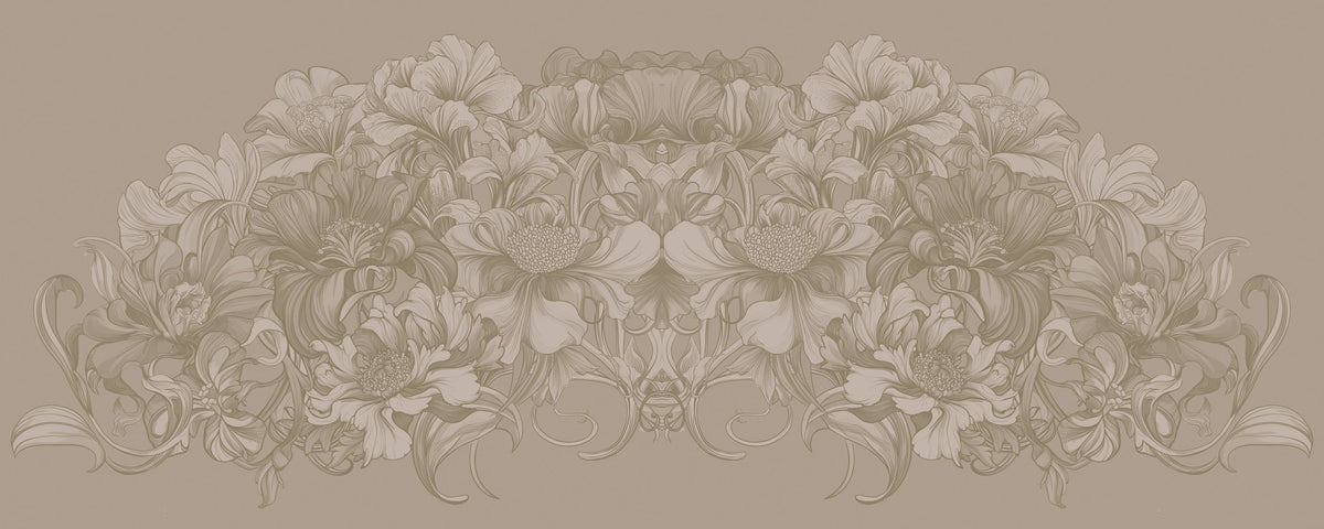 Scandi Flower I Mural Wallpaper - pure wallpaper artwork